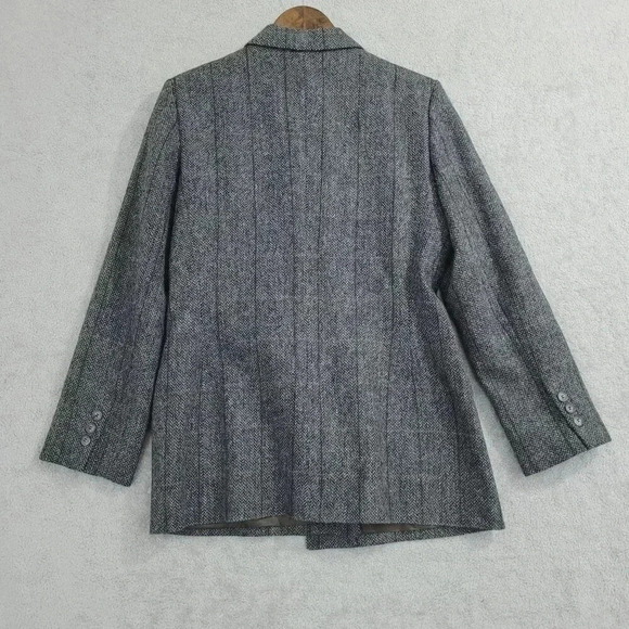 Vintage Harve Bernard Womens Wool Blazer Jacket Size 10 Gray  10CT - Picture 2 of 6